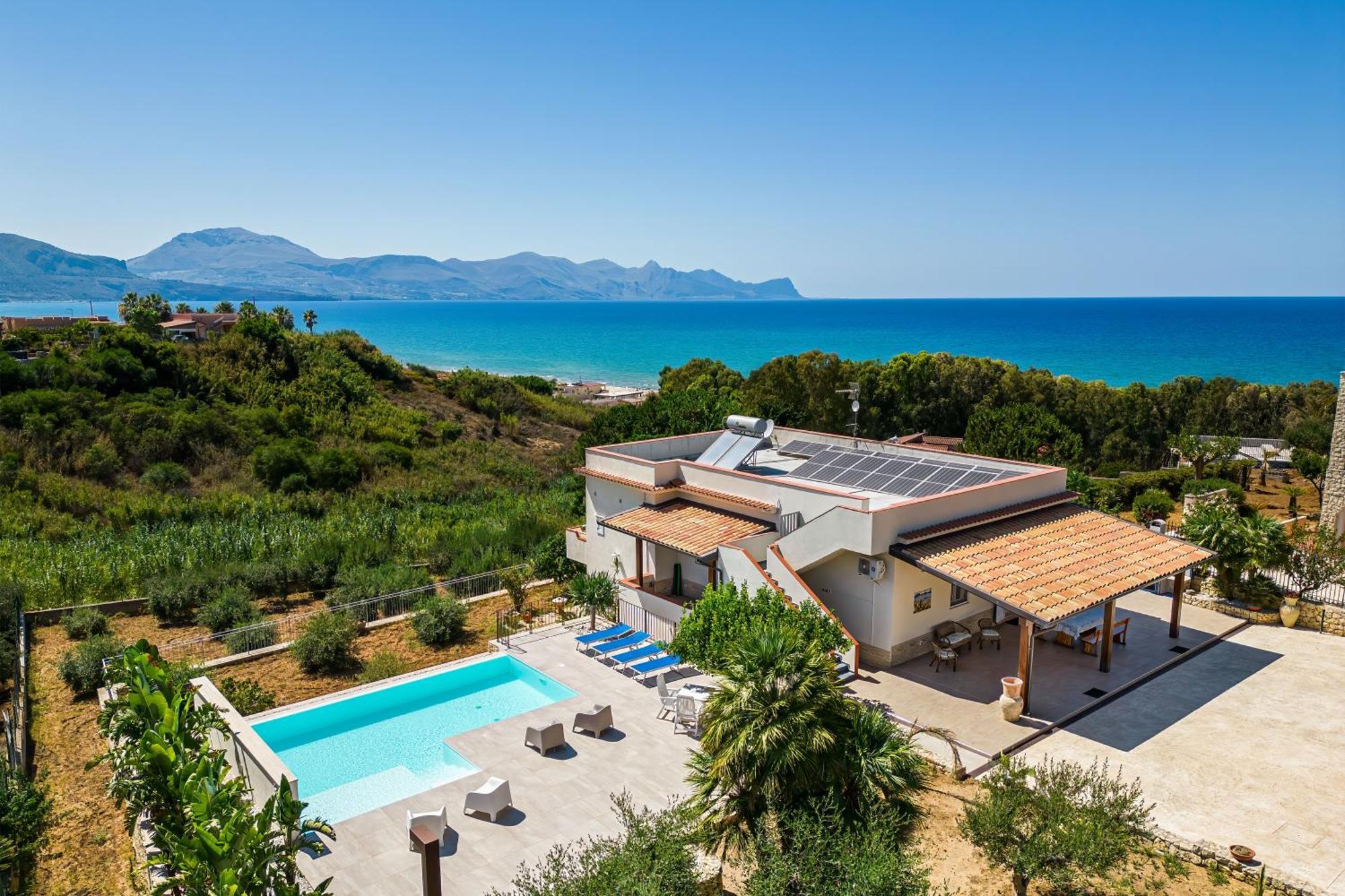 Villa Dellacqua Alcamo Marina Bagian luar foto